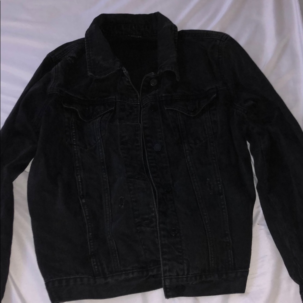 Black denim jacket